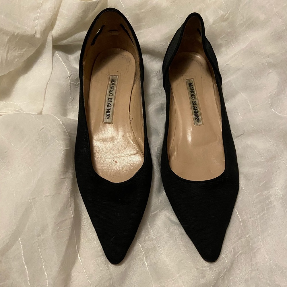 Manolo Blahnik Black Flat Shoes